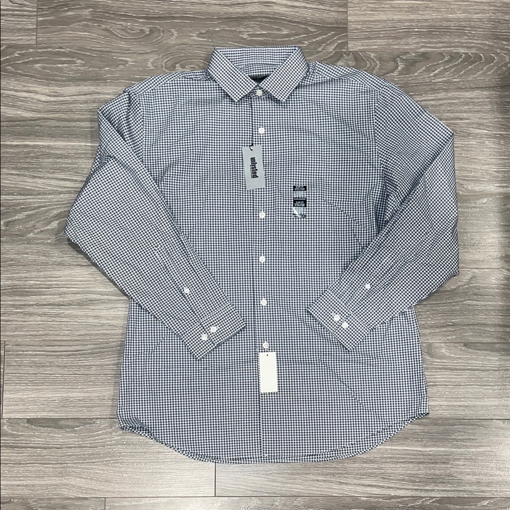 Unlisted Men's Navy  and White Gingham Shirt